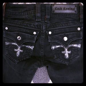Women’s Rock Revival Black bootcut jeans 25 long